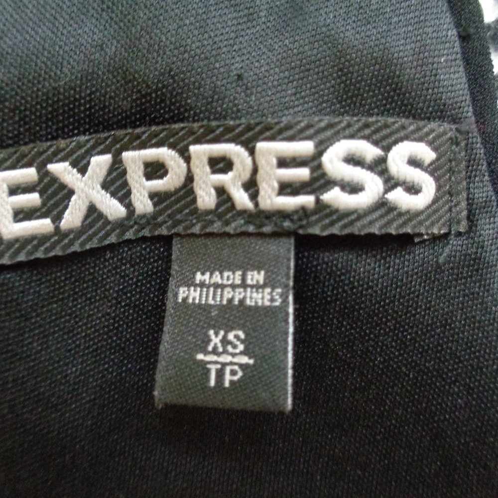 Express Black Sequin Spaghetti Strap Mini Slip Dr… - image 4